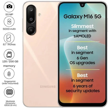 Samsung Galaxy M16 5G - 6.7" - 50MP - 5000mAh