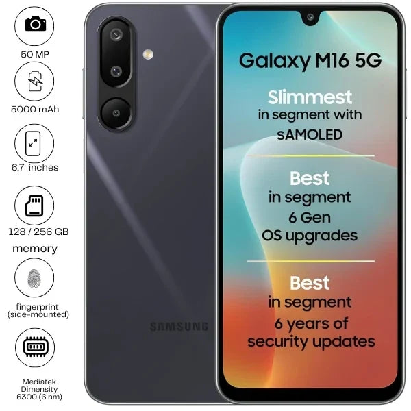 Samsung Galaxy M16 5G - 6.7" - 50MP - 5000mAh