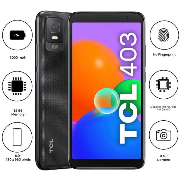 TCL 403 - Smartphone - 6.0" - 8MP - 3000mAh