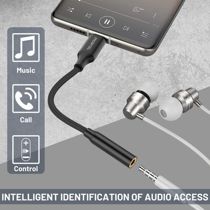 Mobitel USB C to 3.5mm Headphone Jack Adapter Type-C to Aux Dongle