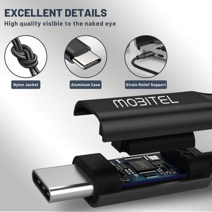 Mobitel USB C to 3.5mm Headphone Jack Adapter Type-C to Aux Dongle