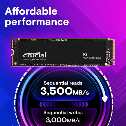 Crucial P3 M.2 PCIe Gen3 NVMe Internal SSD