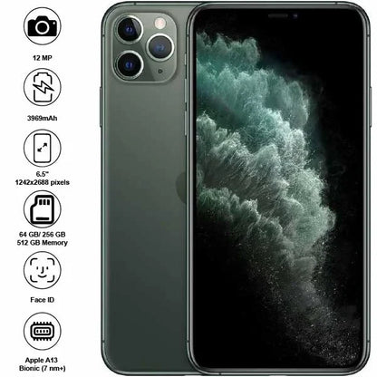 Apple iPhone 11 Pro max - 6.5" - 12MP - 3969mAh - (Used)