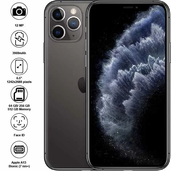 Apple iPhone 11 Pro max - 6.5" - 12MP - 3969mAh - (Used)