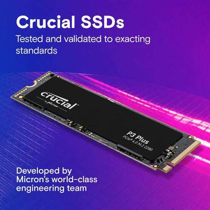Crucial P3 Plus M.2 PCIe Gen4 NVMe Internal SSD - Up to 4800MB/s