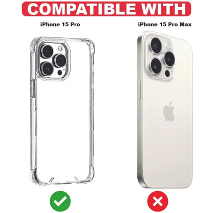 Mobitel iPhone Case for iPhone 15 Pro , 6.1-inches , Air Bag Drop Protection | Shockproof Phone Case