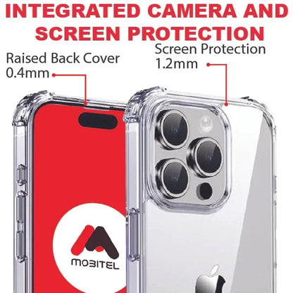 Mobitel iPhone Case for iPhone 15 Pro , 6.1-inches , Air Bag Drop Protection | Shockproof Phone Case