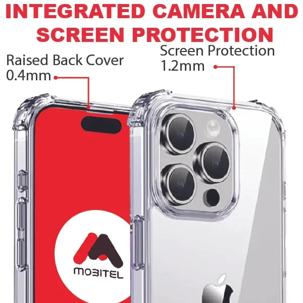 Mobitel iPhone Case for iPhone 15 Pro , 6.1-inches , Air Bag Drop Protection | Shockproof Phone Case