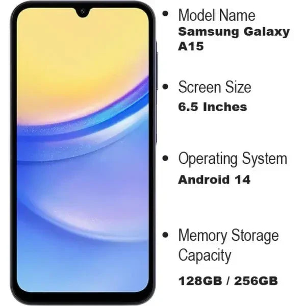 Samsung A15 -6.5" - 50MP - 5000mAh