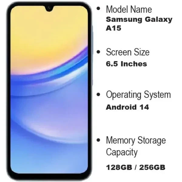 Samsung A15 -6.5" - 50MP - 5000mAh