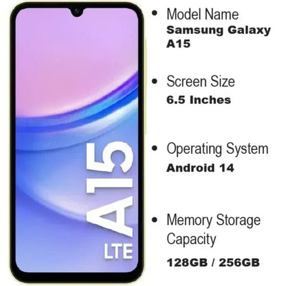 Samsung A15 -6.5" - 50MP - 5000mAh