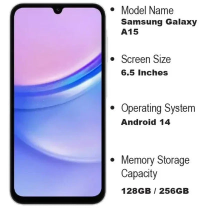 Samsung A15 -6.5" - 50MP - 5000mAh