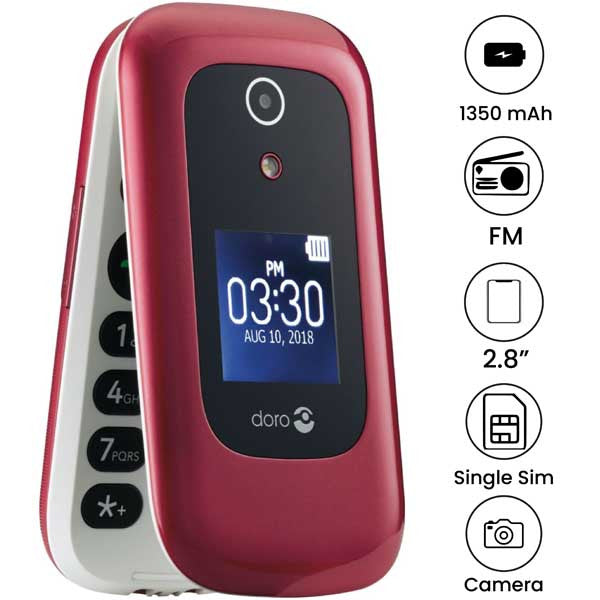 Doro 7060 SIM - Free 4G - 2.8" - 3Mp - 1350mAh - (Used)