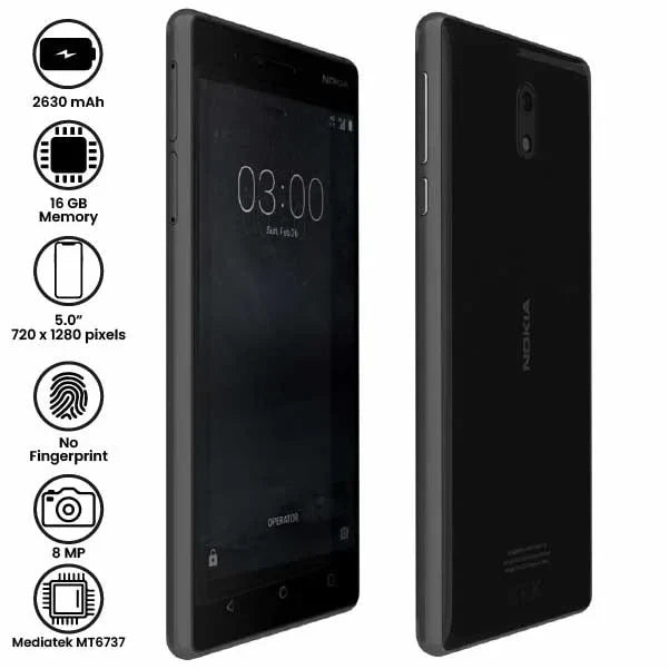 Nokia 3 - 5.0" - 8MP - 2630mAh - (Used)