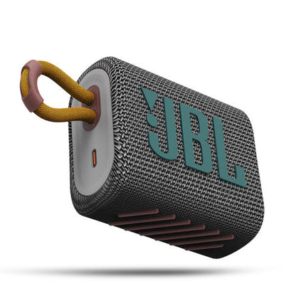 JBL GO 3 - Wireless Bluetooth Portable Speaker with Integrated Loop for Travel | USB C Charging Cable