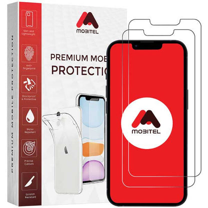 Mobitel Tempered Glass Clear Screen Protector for iPhone 13 Pro Max, iPhone 14 Plus