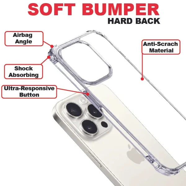 Mobitel Phone Case for iPhone 14 Pro, 6.1-inches, Air Bag Drop Protection | Shockproof Phone Case