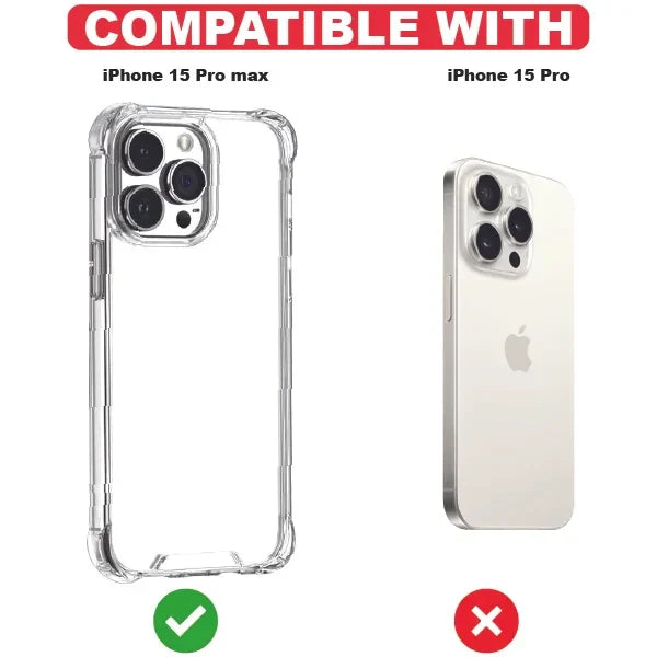 Mobitel Phone Case for iPhone 15 Pro Max , 6.7-inches , Air Bag Drop Protection | Shockproof Phone Case