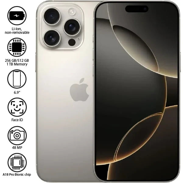 Apple iphone 16 pro max - 6.9  48MP - 4685mAh - (Used)