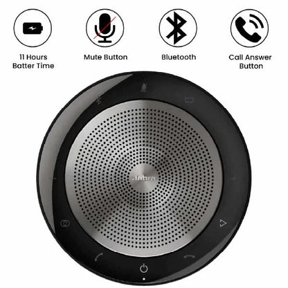 Jabra Speak 750 MS Wireless Bluetooth Speakerphone with Link 370 USB Adapter