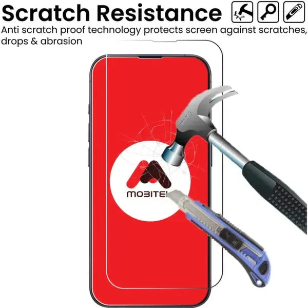 Mobitel Tempered Glass Clear Screen Protector for iPhone 15 Pro Max