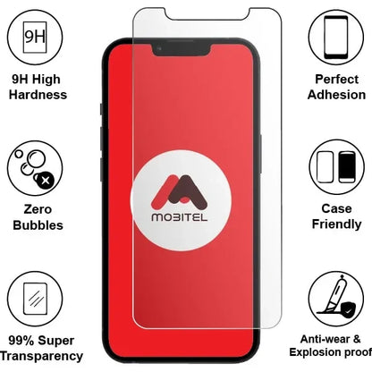 Mobitel 4 in-1 Case for iPhone 14 6.1-inch, with 2-pack Screen Protector and 1-pack Camera Lens Protector