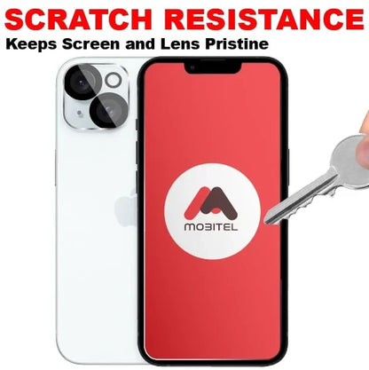 Mobitel 4 in-1 Case for iPhone 14 6.1-inch, with 2-pack Screen Protector and 1-pack Camera Lens Protector