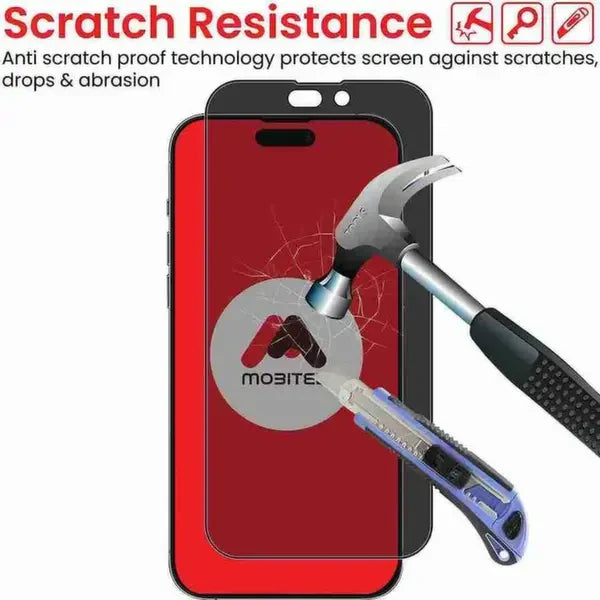 Mobitel Privacy Tempered Glass Screen Protector for iPhone 15 Pro Max