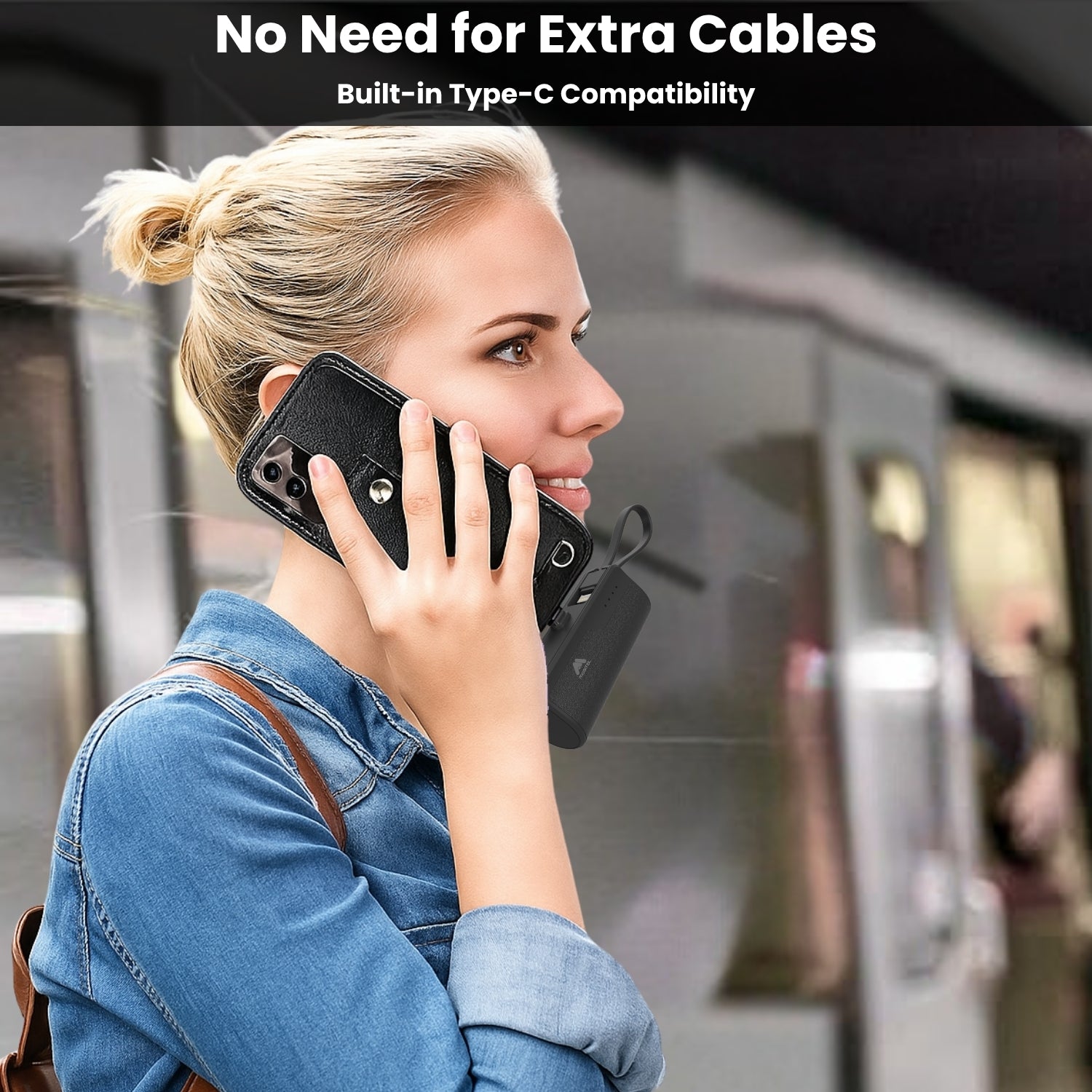 Mobitel 5000mAh Mini Portable Power Bank for iPhone and Android Devices