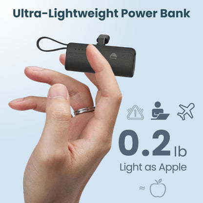 Mobitel 5000mAh Mini Portable Power Bank for iPhone and Android Devices