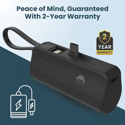 Mobitel 5000mAh Mini Portable Power Bank for iPhone and Android Devices