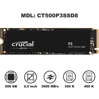 Crucial P3 M.2 PCIe Gen3 NVMe Internal SSD