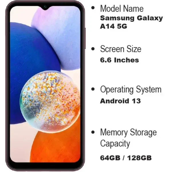 Samsung A14  - 6.6" - 50MP - 5000mAh - (Used)