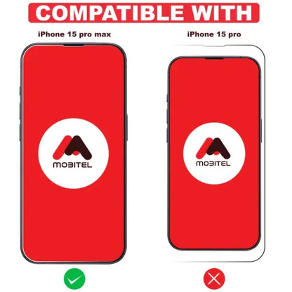 Mobitel Tempered Glass Clear Screen Protector for iPhone 15 Pro Max