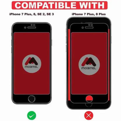 Mobitel Privacy Tempered Glass Screen Protector for iPhone 7, iPhone 8, iPhone SE 2, iPhone SE 3