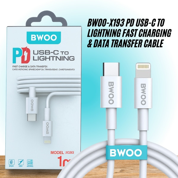 BWOO USB-A to TYPE-C Power/ Sync Cable - 3 Meter Cable Length